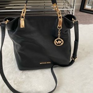 Michael Kors, Black, Leather, Gold Hardware, Like New and very nice